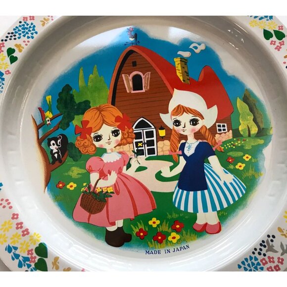 Vintage Dutch Girls Tin Serving Tray Made in Japan - Picture 3 of 7